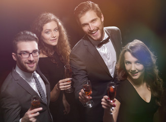 closeup.best friends with a glass of wine.