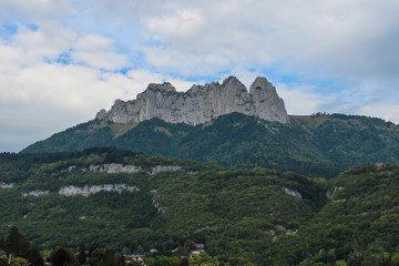 Annecy lake and mountains