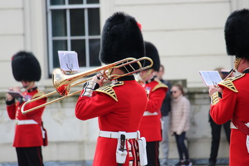 Guardsman playing a Trombone