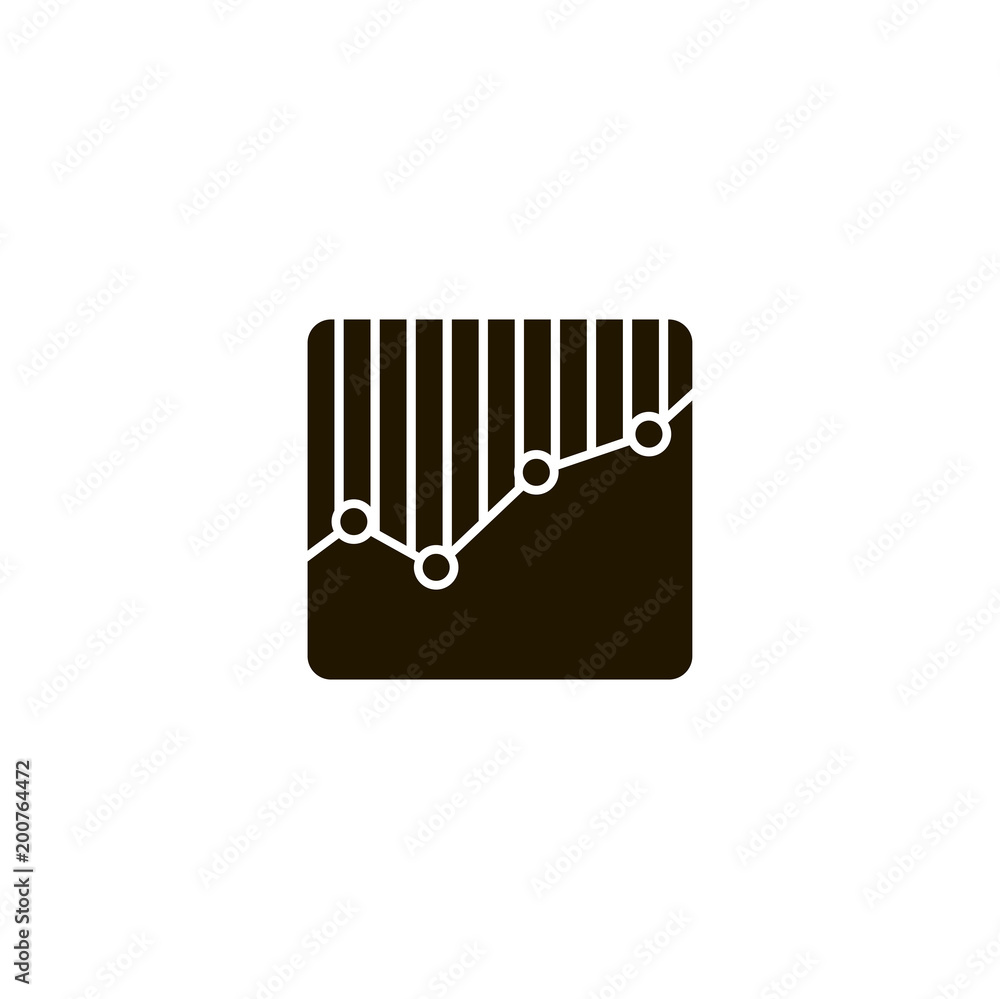 Poster statystick card icon. sign design