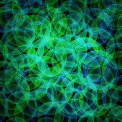 abstract vector glowing background with bright circles