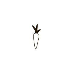 carrot icon. sign design