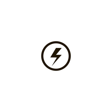 thunder icon. sign design