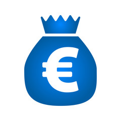 Money bag icon. Euro icon