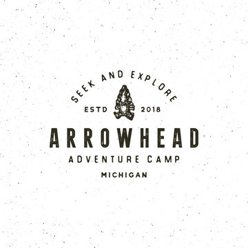 vintage wilderness logo. hand drawn retro styled outdoor adventure emblem. vector illustration