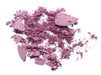 Crushed texture of gently pink eye shadow or powder