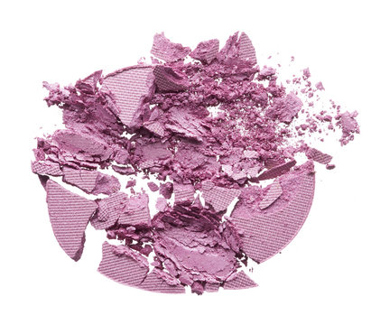 Crushed texture of gently pink eye shadow or powder