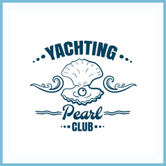 Obraz premium Yachting Club Pearl Badge