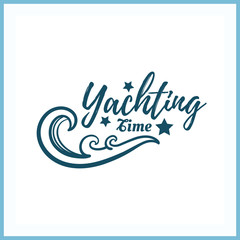 Obraz premium Yachting Time Badge