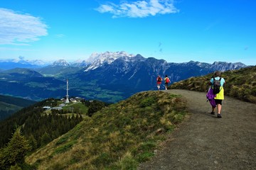 Fototapeta premium Austrian Alps-view on the Dachstein from Hauser Kaibling