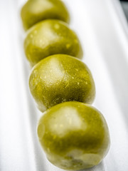Green dango, Japanese dessert