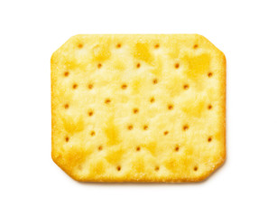 Top view of cheesy cracker