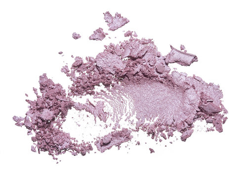 Texture of broken pink blush or gently pink eye shadow