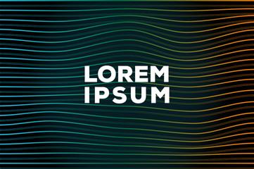 Vector abstract background with colored dynamic waves. Future geometric template with thin lines transition.