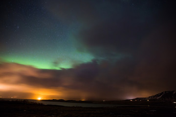 Naklejka na ściany i meble Polarlicht über Island