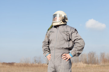 astronaut preparing for taking flight