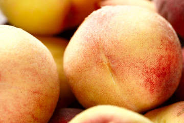 ripe peaches close-up