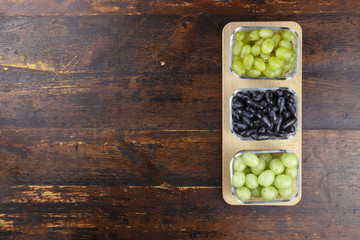 different grape varieties