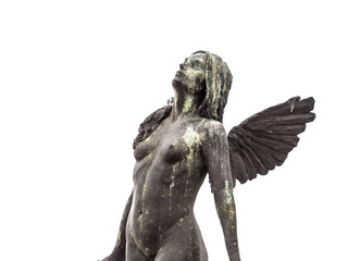 Statue in the cemetery of Montjuic in Barcelona