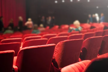 Cercles muraux Théâtre décors de théâtre en velours rouge
