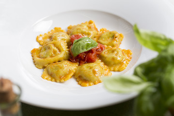 ravioli and ingredients