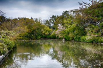 Fototapeta na wymiar Shinsen-en Buddhist Garden, Kyoto, Japan