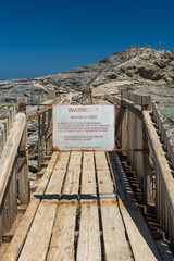 Gesperrter Zugang am Diaz Point, Lüderitz, Namibia