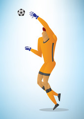 Fototapeta na wymiar Illustration of football goalkeeper player