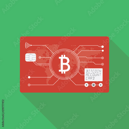 Bitcoin Debit Card Account Credit All In One!    Card Concept For - 