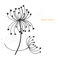 Card with vector flowers