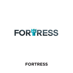 fortress logo isolated on white background for your web, mobile and app design