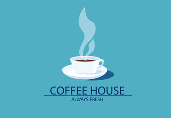 Vector of a coffee house logotype