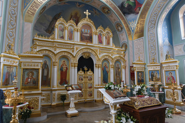Fototapeta na wymiar Photo taken inside the Church of the Orthodox Church