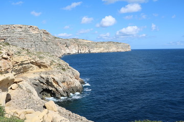 Fototapeta na wymiar Surroundings of Blue Grotto an the Mediterranean Sea, Malta