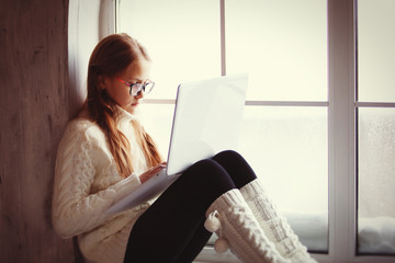 Young cute girl indoor