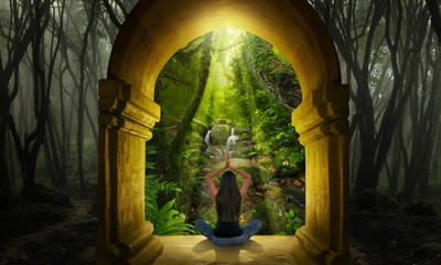 Meditation in the forest
