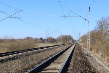 Fototapeta na wymiar Bahnschienen