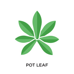 pot leaf logo isolated on white background for your web, mobile and app design