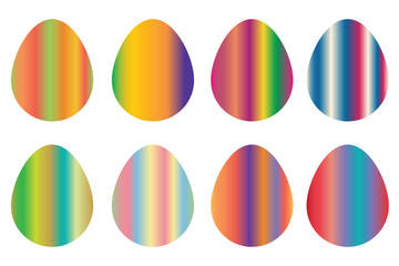 colorful Easter eggs vector set