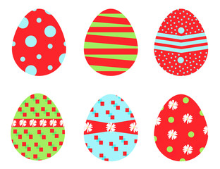 colorful Easter eggs vector set