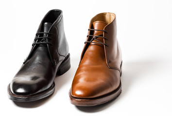 Men's classic shoes isolated on white background