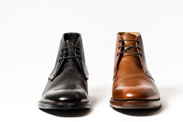 Men's classic shoes isolated on white background