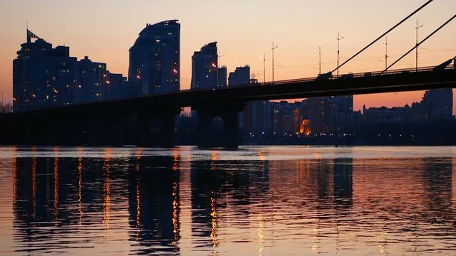 Bridge sunset view river