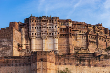 Mehrangarh fort in Jodhpur, Rajasthan, India.