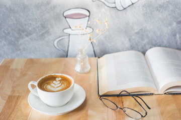 coffee with book