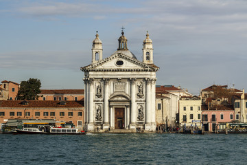 Fototapeta na wymiar St. Mary of the Rosary church in Venice, Italy, 2016