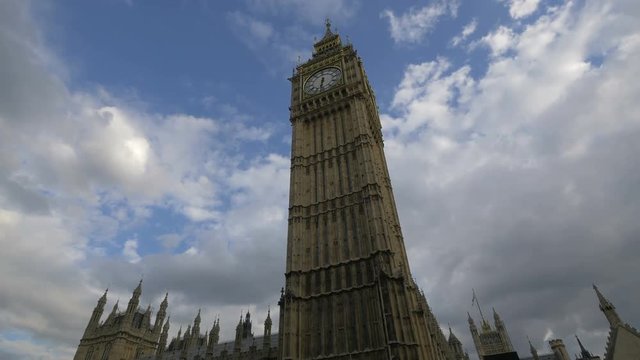 Low angle of the Big Ben, London