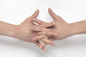 Femme, mains et ongles