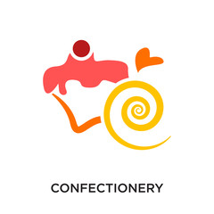 confectionery logo isolated on white background for your web, mobile and app design