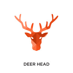 deer head logo isolated on white background for your web, mobile and app design